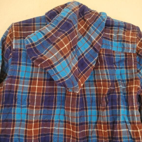 L.L.Bean Women's M Scotch Plaid Flannel Shirt Full Zip Hoodie Warm Relaxed Fit - Picture 8 of 15